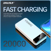 Daikala 20000mAh Power Bank with LED Display for Huawei Samsung External Battery Charger for iPhone 12 Xiaomi Portable Powerbank