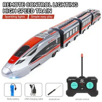 LB - Mainan Kereta Api Whoosh Remote Control dengan Lampu Suara RC High Speed Train Mobil Remote Con