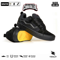 SEPATU CORVALUE FOOTWEAR - OTARU Full Black | Sepatu Sneakers Pria Wanita Canvas Casual