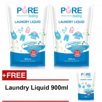 COMBO BUY 2 FREE 1 - Pure BB LAUNDRY LIQUID CLEANSER REFILL 700 ml 450ml Pure BB PureBaby Baby