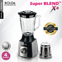 TERBARU!! Blender Kaca Bolde Super Blend X8 2 in 1 Blender Superblend Bolde - PACKING NORMAL