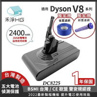 【禾淨家用HG】Dyson V8 DC8225 2400mAh 副廠吸塵器配件 鋰電池(含前置濾網*1、後置濾網*1)
