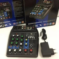 mixer audio mini 4ch bluetooth USB effect untuk karaoke streaming