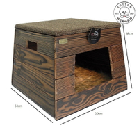 棉花寵物❤️Doter 寵愛物語 - CT51 實木梯箱貓跳台 碳燒木