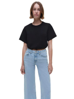 เสื้อเบลาส์ผู้หญิง Jojo S/S Cropped สีดำ