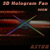 50cm 3D hologram fan wifi app control 3D led fan holographic effect advertising light hologram display advertising display