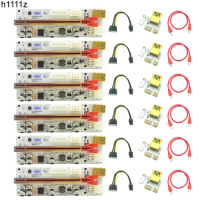 6PCS PCIE Riser 010 USB3.0 Cable PCI-E X1 Card Riser PCI Express X16 Extender For Video Card Cobo Riser For Bitcoin Miner Mining