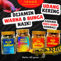 Udang Kering Premium Pakan Ikan Channa Maru YS Auranti Blue Pulchra Ikan Chana Tendo 60 Gram