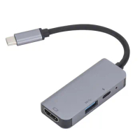 Type c to HDMI-compatible docking station usb C to HDMI-compatible/USB/PD adapter 3in1 USB-C HUB charging cable for switch