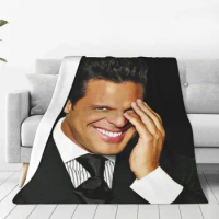 Luis Miguel Flannel Blanket Quality Super Warm Singer Mexican Smile Throw Blanket Winter Travelling Bedroom Novelty Bedspread