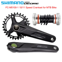 SHIMANO Deore M5100 Crankset for MTB Bike 96BCD FC-M5100-1 170mm 175mm 30T 32T Chainring 10/11 Speed Crank for Bicycle Parts