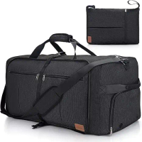 Urtala travel duffel bag for women and men, large foldable overnight/weekend bag, with shoe compartm