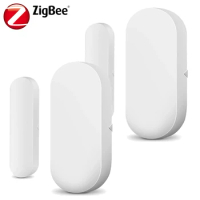 2PCS Tuya Zigbee 3.0 Smart Door Window Sensor Zigbee Door Open Closed Detectors Smart Life APP Control Via Alexa Google Home