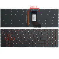 Russian Backlit Keyboard For Acer Nitro 5 AN515 AN515-51 AN515-52 AN515-53 AN515-41 AN515-42 AN515-31 RED Backlit 28Pin RU