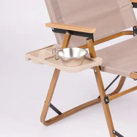 Outdoor Aluminum Alloy Kermit Chair Side Storage Tray Recliner Chair Chair Tray Camping Accessories Folding Universal Cup Holder