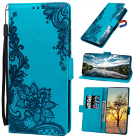 เคสโทรศัพท์หนังลายนูนลูกไม้สำหรับ OnePlus 9RT 9 8 7T Pro 8T 7T 6T ที่ใส่บัตร กระเป๋าสตางค์แม่เหล็ก ฝ