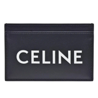 【CELINE】經典品牌字母LOGO平滑小牛皮萬用卡夾(黑色10B703DMF.38SI)