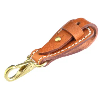 100% Genuine Leather Belt Key Holder For Men Male Cowhide Vintage Handmade Tactical EDC Waist Loop Buckle Keychain Clip Buckle