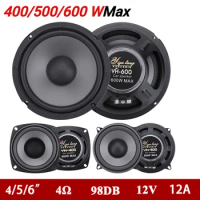 4/5/6 Inch Car Speakers 600W 2-Way Vehicle Door Audio Music Stereo Subwoofer Full Range Frequency Automotive Coaxial Speakers