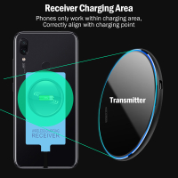 Qi การชาร์จแบบไร้สายสำหรับ Xiaomi Mi 9T Mi 9T Pro Wireless Charger Type-C ตัวรับสัญญาณการชาร์จอะแดปเตอร์ Soft TPU Case