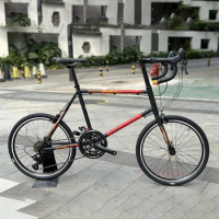 20 Inch Road Bike Aluninum Alloy Rim Steel Frame Racing Bicycle 14-Speeds Rotary Flywheel Beads Hub C-brakes 11.1kg