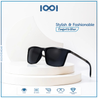 Kacamata Frame Kotak Plastik TR90 Ringan Lensa Hitam Sunglasses Polarized Perlindungan UV400 Fashion