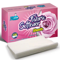 120 Sheets/Box Tumble Dryer Sheet Environmentally Soften Freshen Fight Static Fabric Softener Sheet Flower Fragrance