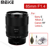 Meike 85mm F1.4 Full Frame Auto Focus Large Aperture Lens STM For Sony E Mount Nikon Z Mount Canon RF Leica L Mount Cameras