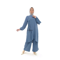 Elina OneSet Crinkle Airflow | Setelan Wanita | Celana & Tunik | Muslim Wear