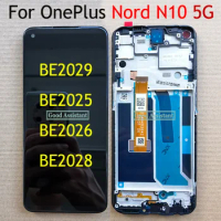 Black 6.49 Inch For Oneplus Nord N10 1+ Nord 5G BE2029 LCD Display Screen Touch Panel Digitizer Assembly With Frame
