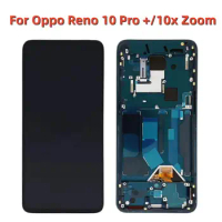 Original AMOLED Screen For Oppo Reno 10Pro / Reno 10x Zoom LCD Display Digitizer For Reno 10 Pro PLUS 10 Pro +