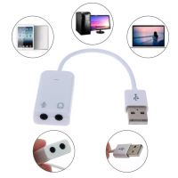 Bộ chuyển đổi USB 2.0 sang jack cắm âm thanh ngoài (sound card) hỗ trợ âm thanh 3D, dùng cho tai ngh