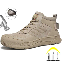 Stbreathable Giày bốt lao động Giày bảo hộ chống đâm thủng cho Nam Giày bảo hộ mũi thép cho Nam Giày
