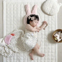 Baby Cotton Quilted Crib Sheet Solid Color Kids Mattress Cot Sheets for Baby Tatami Sheet Infant Bed Cover