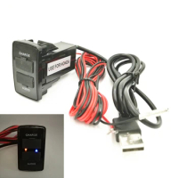 Car 5V 2.1A USB Interface Socket Charger and USB Audio input Socket use for Honda civic crv fit acco