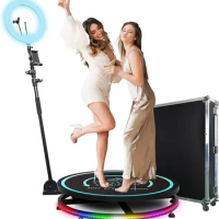 360 portable photo booth Fill light machine camera ipad selfie video Power Bank Accessories Optional automatic spin photo booth