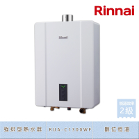 林內牌 RUA-C1300WF(NG1/FE式) 屋內型13L數位恆溫強制排氣熱水器 天然