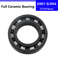 Si3N4 ceramic bearing 6901 12*24*6mm full Ceramic deep groove ball bearings 12x24x6 mm