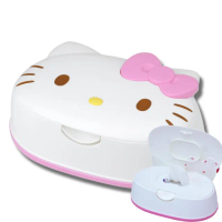 【日本LEC】HelloKitty造型盒裝純水濕紙巾(80抽x1包純水濕紙巾)