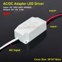 Mini AC-DC LED Driver Adapter Transformer AC 110V 120V 220V 230V to 12V 0.5A 6W