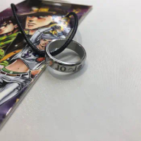 Japanese Anime Demon Slayer Jojo's Bizarre Adventure Full-time Hunter Volleyball Youth Cosplay Ring Necklace