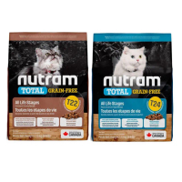 【Nutram 紐頓】T22/T24無穀全能系列貓飼料 1.13kg/2.5lb(火雞/鮭魚)
