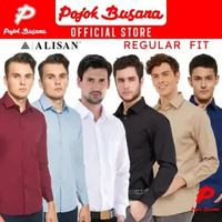 Pojok Busana Alisan Kemeja Lengan Panjang Polos Pria Regular Fit - Baju Kerja Kantor Polos Formal 17