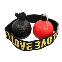 Boxing Reflex Ball Headband Boxing Ball on String Punch Practice Adjustable Headband for Home Gym Exercise Mma Fitness Women Men
