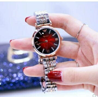 女士手錶女簡約大氣新款女表時尚潮流鋼帶超薄防水石英表
