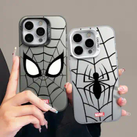 SpiderMan Face Cool Case for Apple iPhone 11 13 15 Pro Max 14 Plus 12 Mini Back Phone Cover Silicone Shockproof Protective Funda