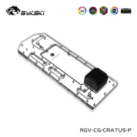 Bykski Distro Plate Serve For COUGAR CRATUS Computer Case,RGB Acrylic Reservoir,Water Tank Support Sync MB,RGV-CG-CRATUS-P
