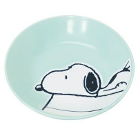 大賀屋 日本製 餐盤 史努比 趴姿 餐具 盤 盤子 碟子 餐廚 食物盤 大碟子 snoopy 正版 L00011486