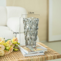 花瓶 花瓶擺件客廳插花輕奢水晶玻璃ins風北歐玫瑰臥室網紅水養裝飾品【HZ64712】
