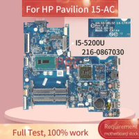 817994-001 817994-501 For HP Pavilion 15-AC TPN-C125 250 G4 Laptop Motherboard LA-C701P I5-5200U 216-0867030 Notebook Mainboard
